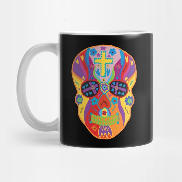 Sugar Skull Day of the Unliving Dead Calavera by Rosemarie Guieb Designs